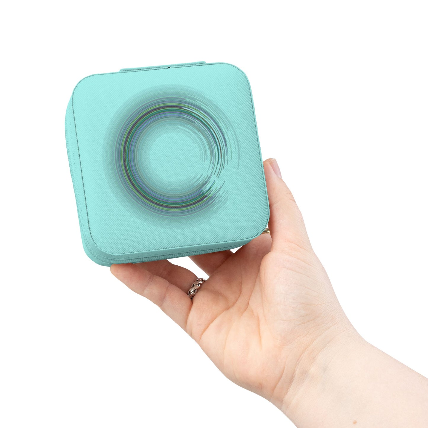 Compact Travel Jewelry Case – Portable Organizer for Rings, Earrings & Necklaces (Blush)