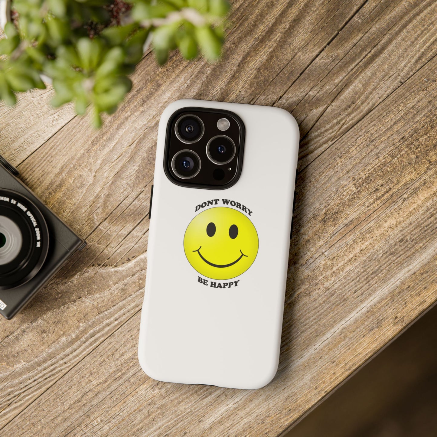 Happy Face Phone Case, Tough Cases, Don’t Worry, Be Happy, Cute Gift for Friends, Positive Vibes, Fun Mobile Accessories