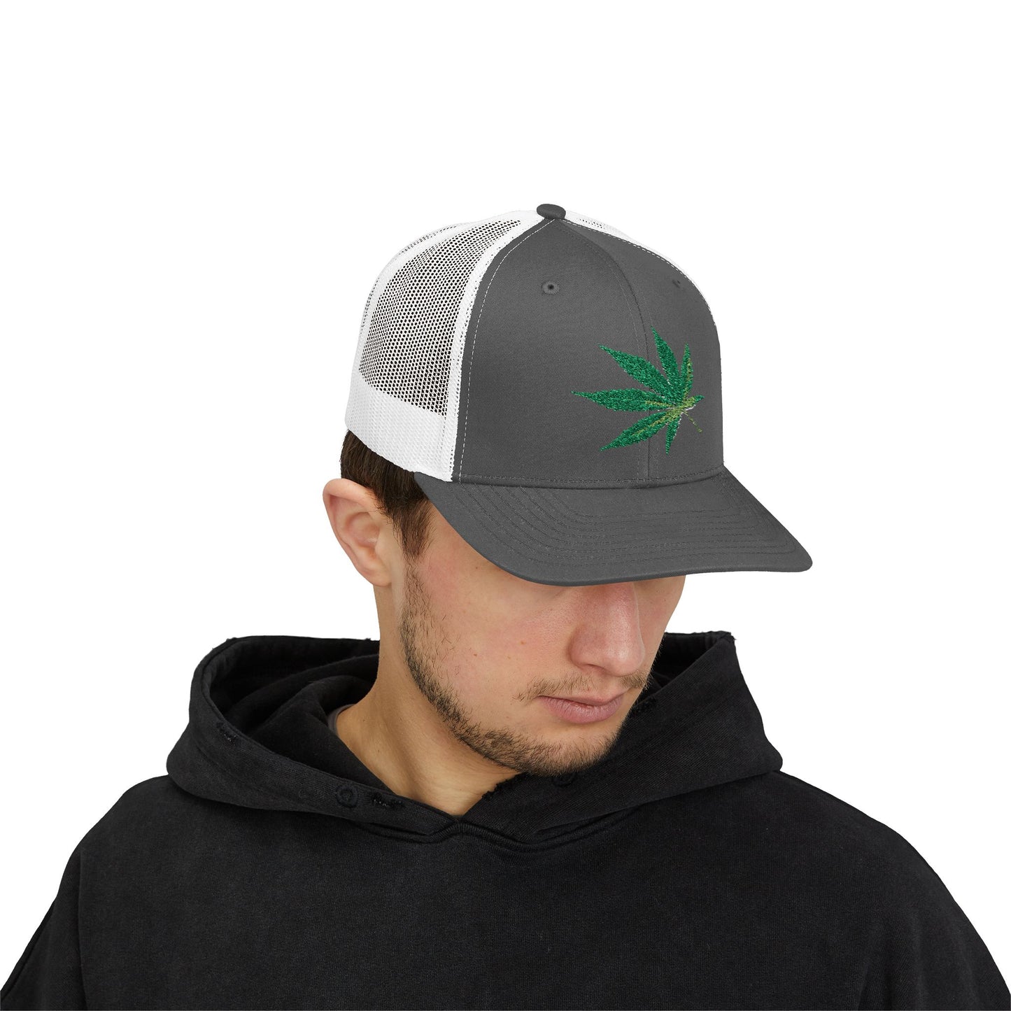 Cannabis Leaf Snapback Trucker Cap | Stylish Hat for Weed Enthusiasts | Perfect for Festivals, Parties, Gifts, and Outdoor Adventures