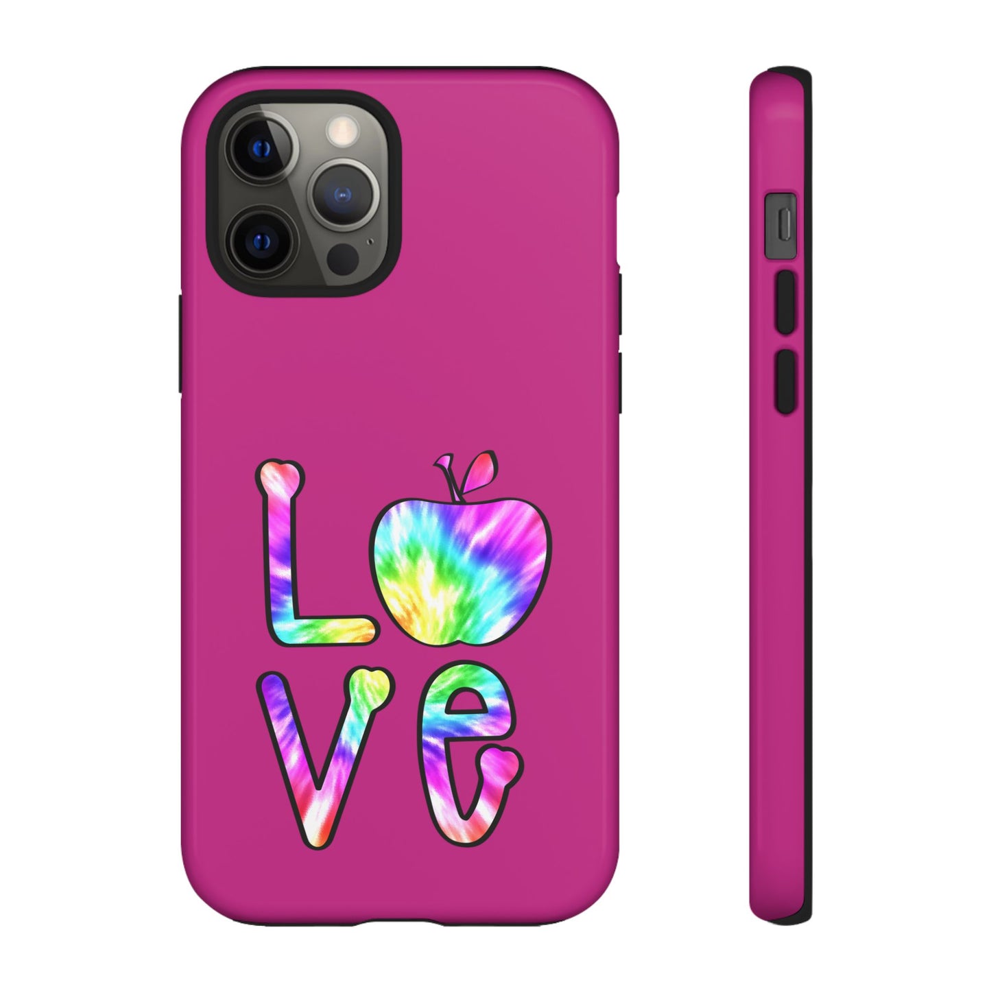 Colorful Love Phone Case, Tough Cases for iPhone, Cute Phone Accessory, Gift for Her, Summer Vibe Phone Cover