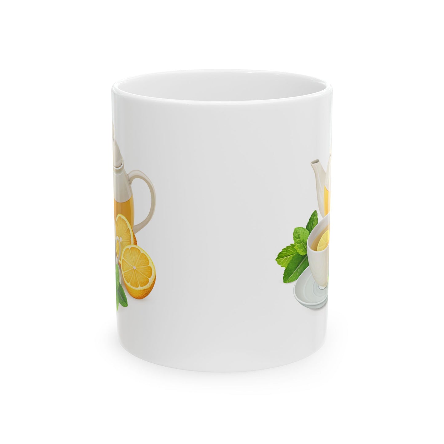 Citrus Delight Ceramic Mug - Refreshing Lemonade Design, Perfect for Tea Lovers, Kitchen Decor, Gift for Friends, Summer Sips