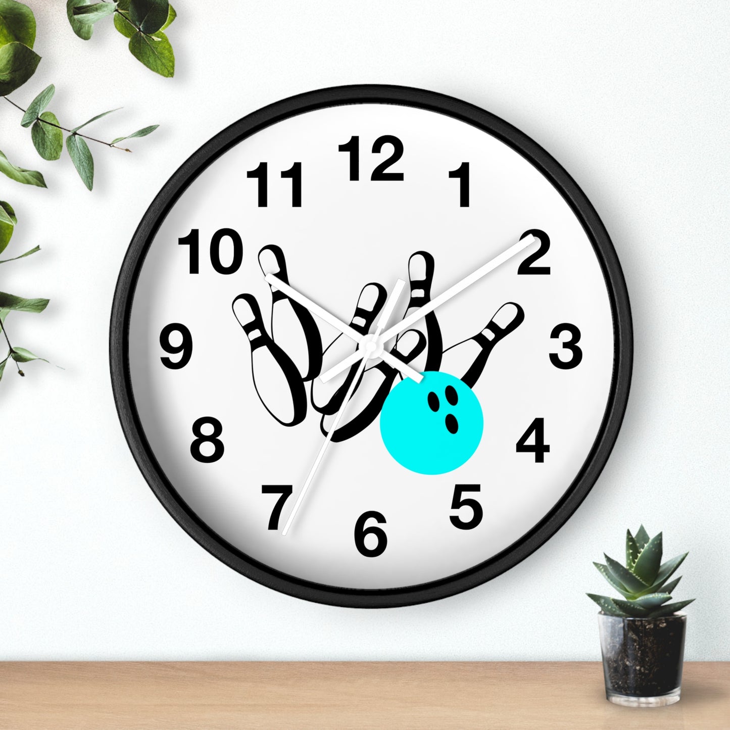 Bowling Wall Clock, Fun Bowling Decor, Gift for Bowlers, Sports Wall Art, Unique Bowling Gift, Bowling Alley Decor