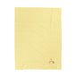 Cozy Velveteen Plush Blanket - Soft Yellow and White Letter A