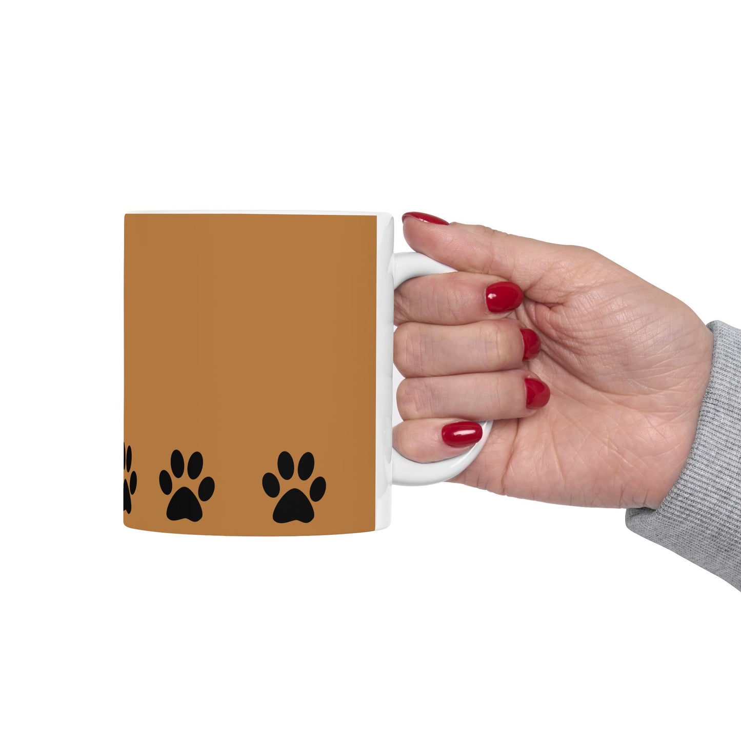 Paw Print Ceramic Mug - Ideal for Pet Lovers, Dog Owners, Animal Enthusiasts, Gift for Pet Birthdays, Cozy Coffee Moments, Kitchen Decor