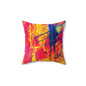 Vibrant Abstract Art Pillow, Colorful Home Decor, Modern Throw Pillow