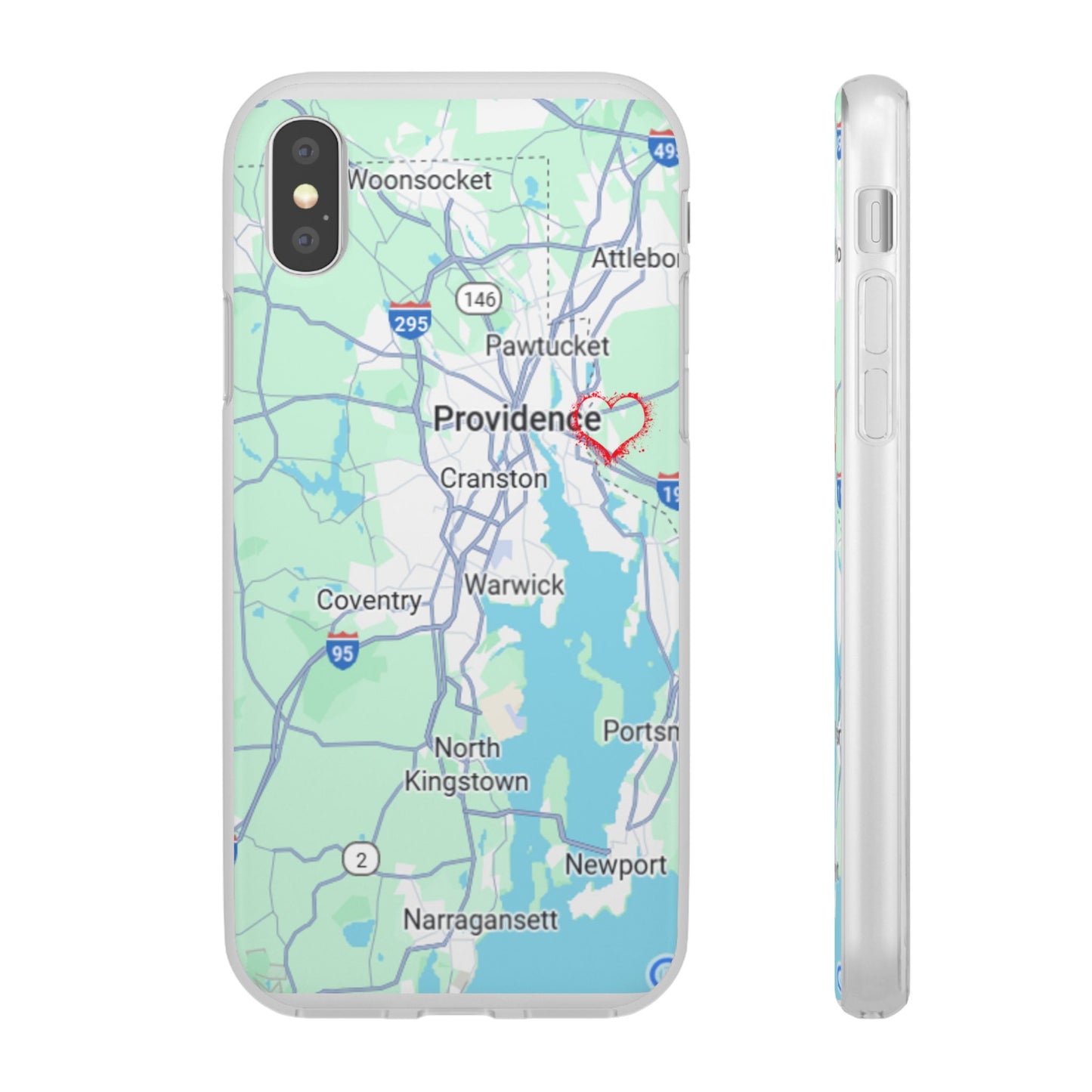 Providence Heart Map Phone Case - Custom Flexible Smartphone Protector, Gift for Her, Map Lover's Accessory, Personalized Case, Travel [...]