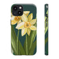 Floral Phone Case - Yellow Daffodil Design, Tough Phone Cover, Spring Decor, Floral Gift, Nature-Inspired Accessories
