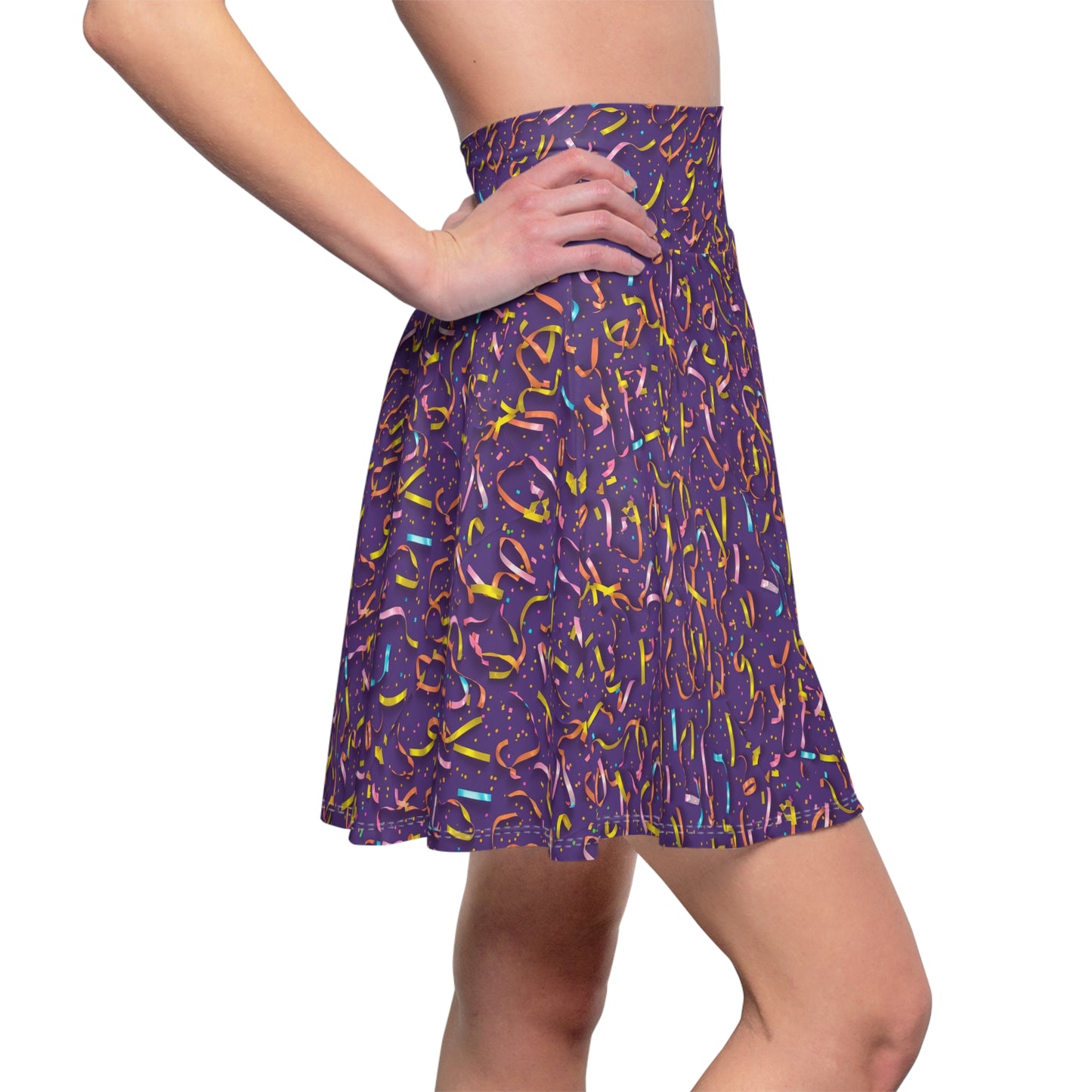 Colorful Women's Skater Skirt | Fun and Playful Fashion | Perfect for Festivals, Birthday Parties, Summer Outings, Casual Wear, Gifts