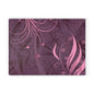 Glass Cutting Board — Pink Floral Swirl Design