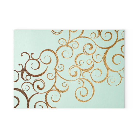 Elegant Swirl Glass Cutting Board | Kitchen Decor, Housewarming Gift, Baking Accessory, Wedding Gift, Unique Kitchen Gift