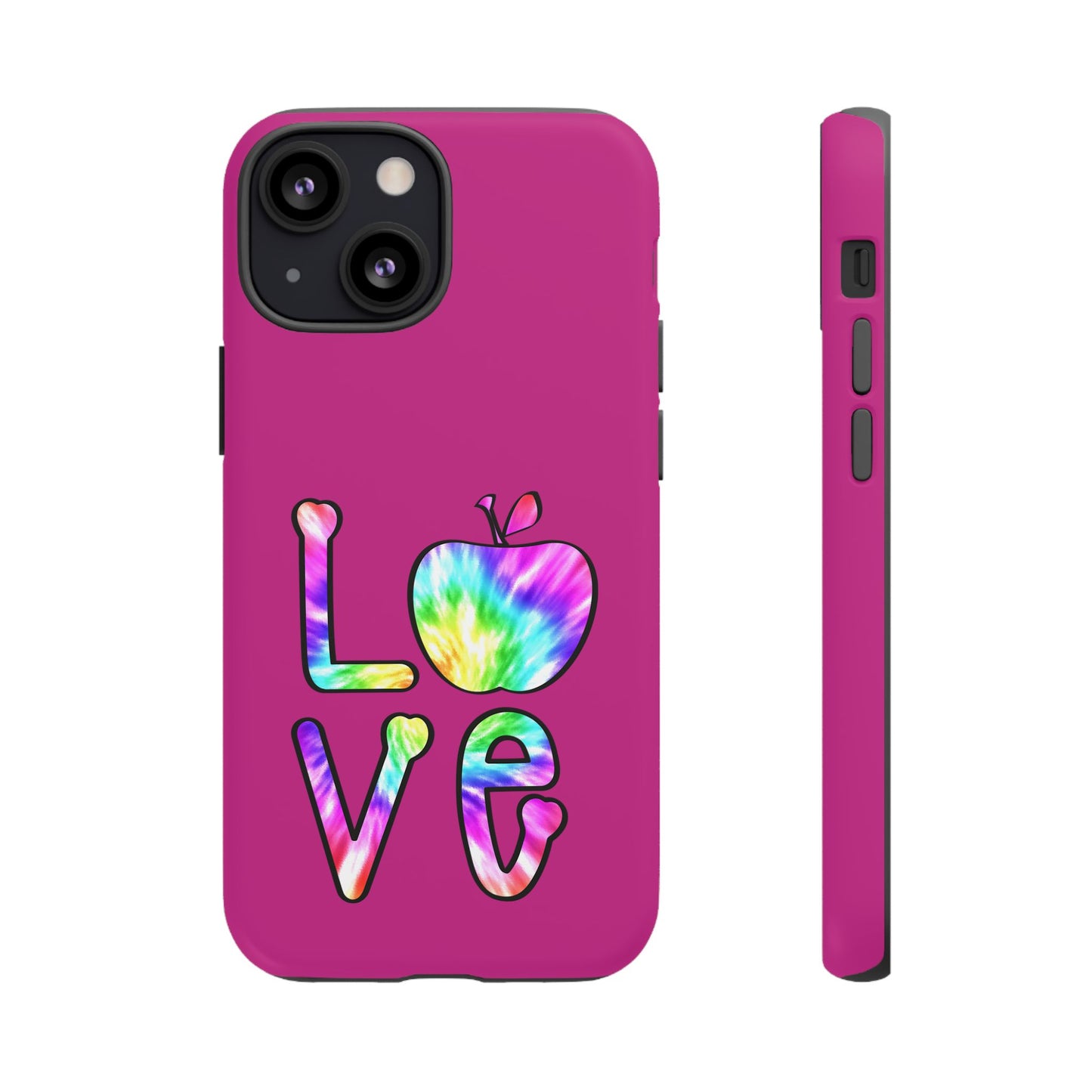 Colorful Love Phone Case, Tough Cases for iPhone, Cute Phone Accessory, Gift for Her, Summer Vibe Phone Cover