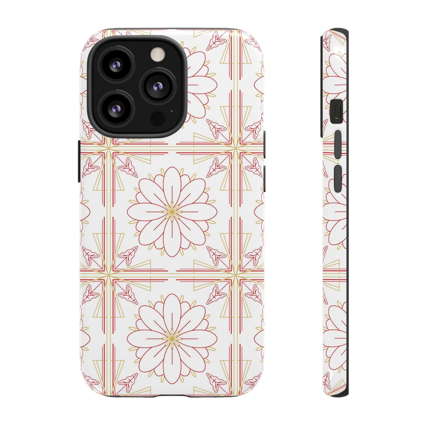Floral Pattern Phone Case - Stylish Tough Case, Flower Design, Cute Mobile Cover, Phone Accessory, Gift for Her, Spring Style