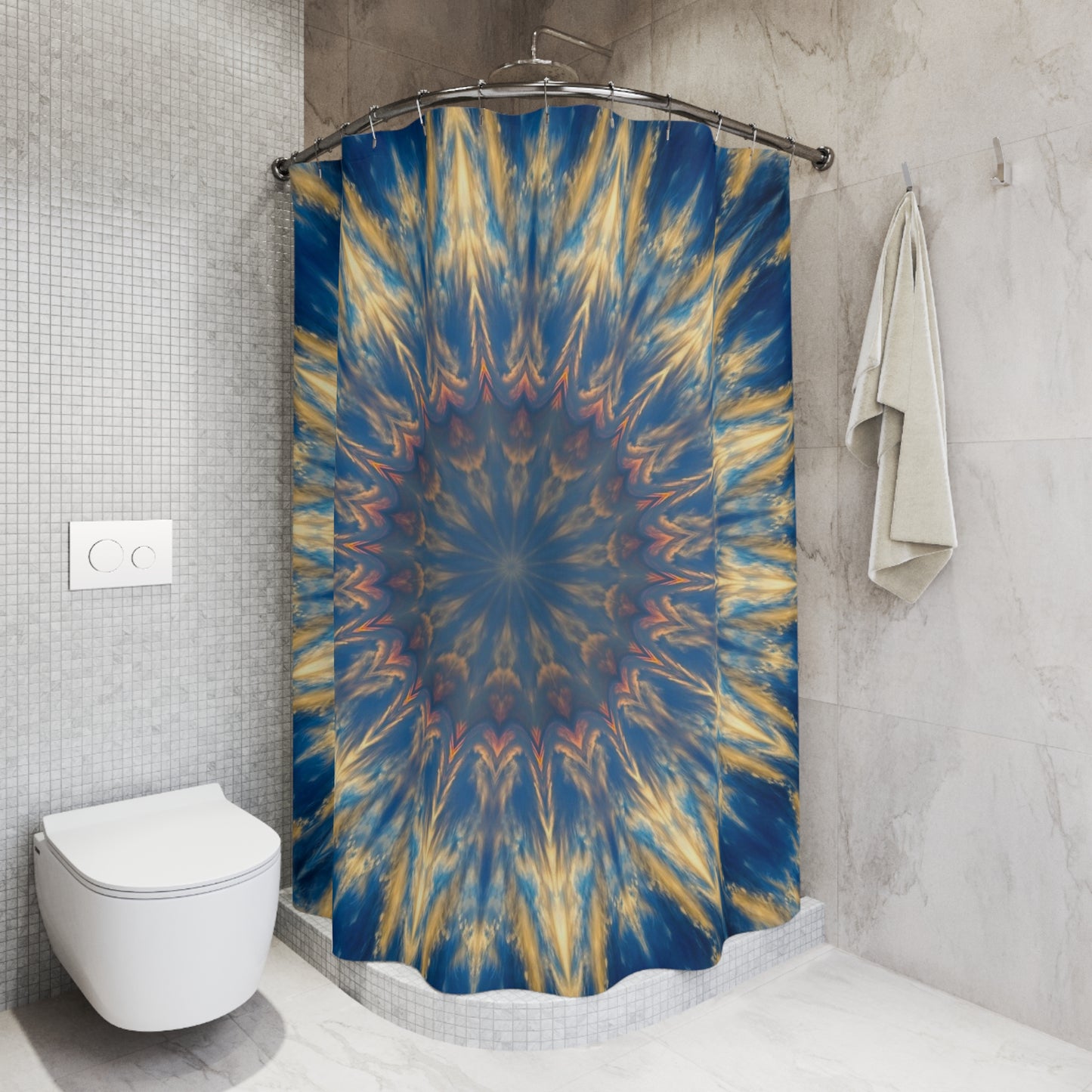 Bohemian Mandala Shower Curtain - Artistic Bathroom Decor, Unique Holiday Gift, Vibrant Home Accessory, Relaxing Oasis