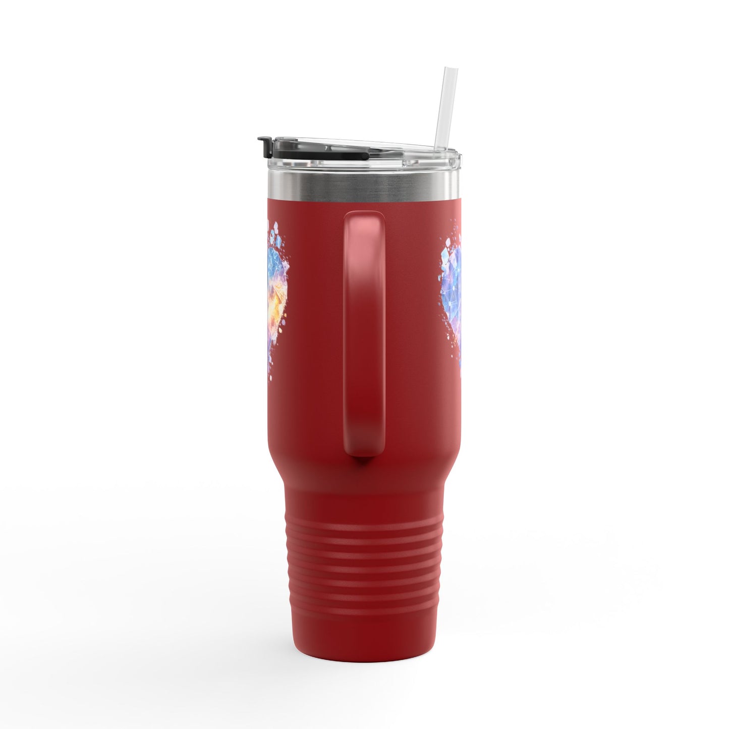 Colorful Heart Insulated Travel Mug | 40oz | Great for Coffee, Tea, Outdoors, Gifts, Love
