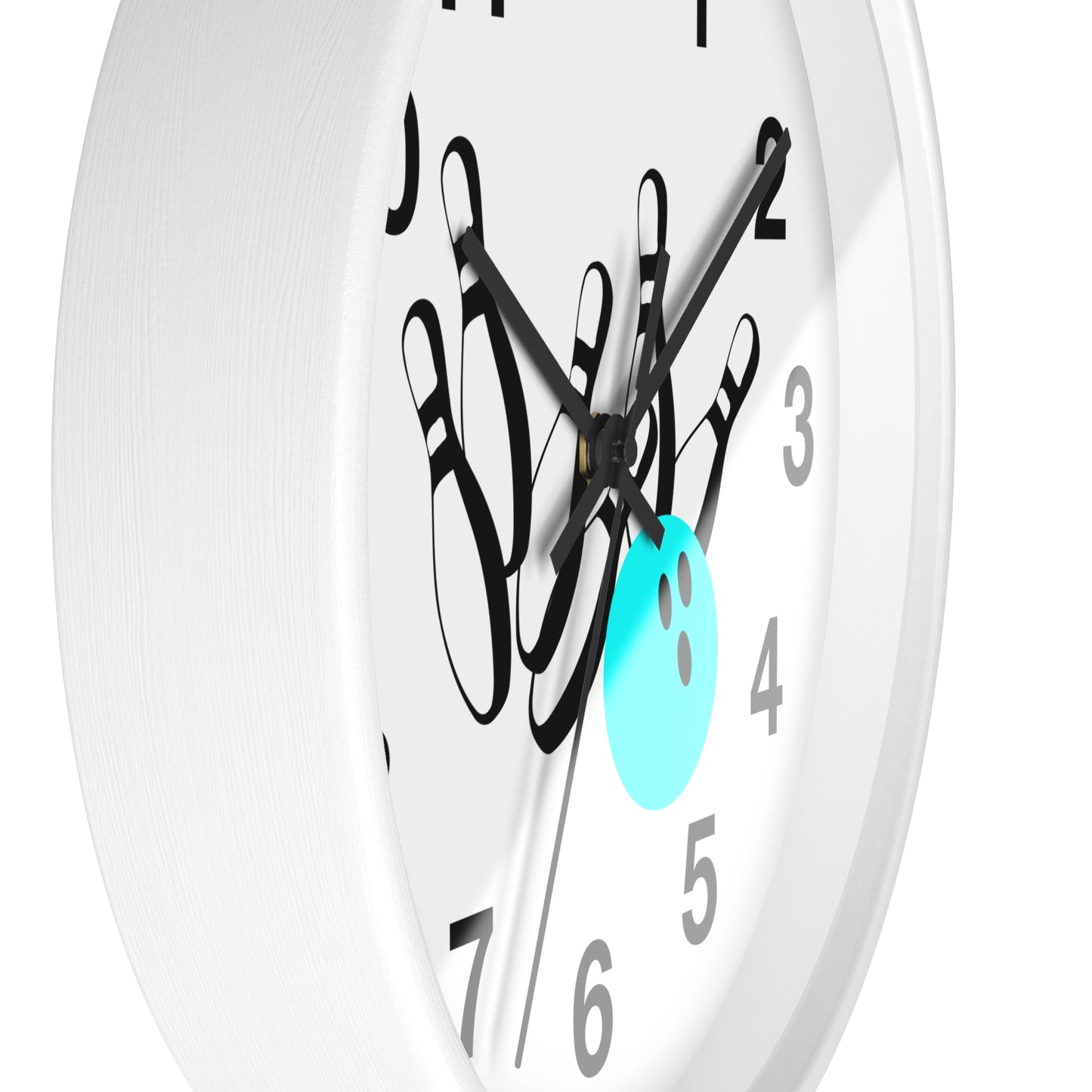 Bowling Wall Clock, Fun Bowling Decor, Gift for Bowlers, Sports Wall Art, Unique Bowling Gift, Bowling Alley Decor