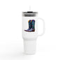 Insulated Travel Mug, 40oz - Cowboy boots