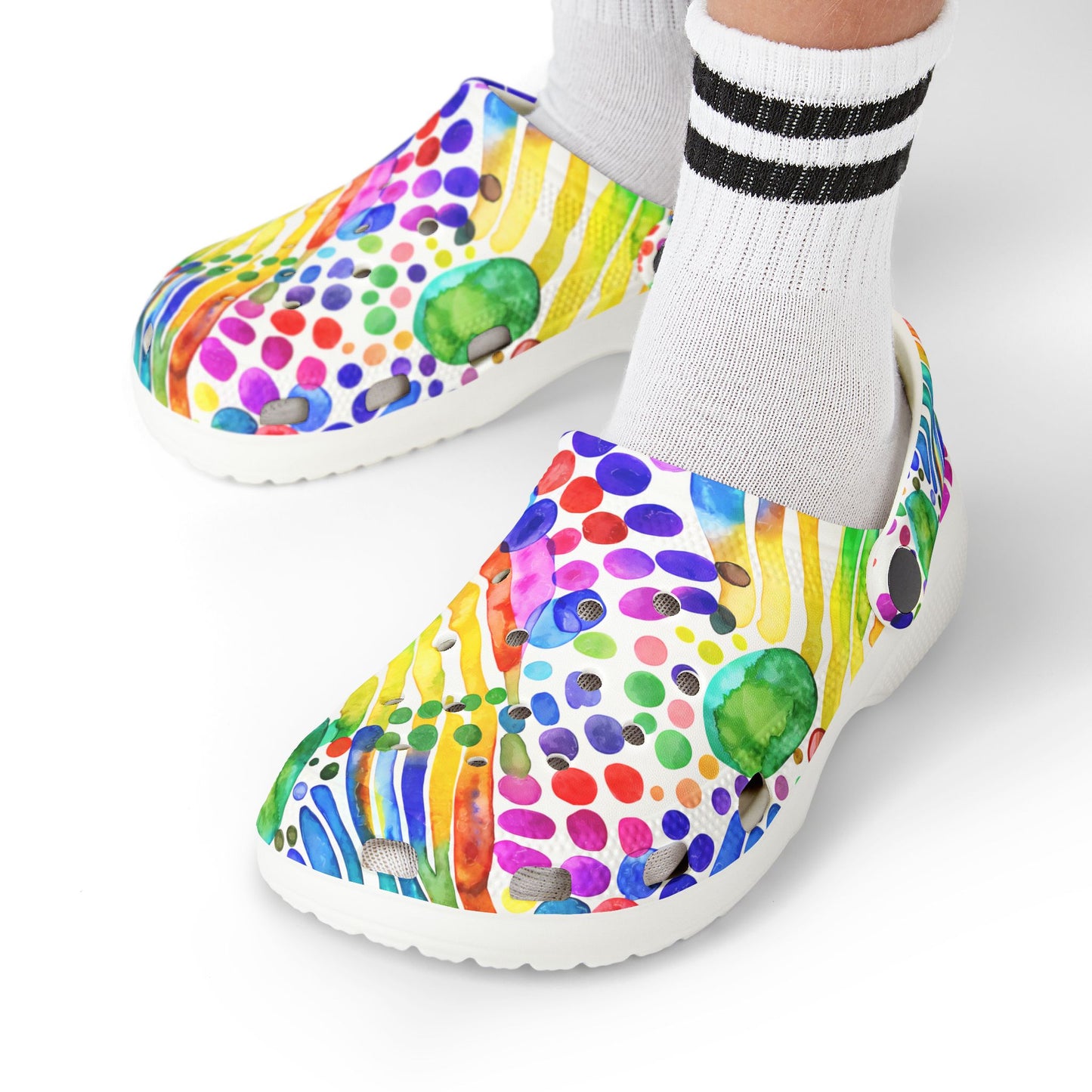 Colorful Kid's EVA Foam Clogs, Fun Summer Shoes, Playful Footwear, Outdoor Clogs, Toddler Garden Shoes, Vibrant Slip-Ons