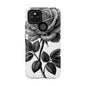 Elegant Floral Phone Case - Tough Cases, Black Rose Design, Floral Phone Cover, Stylish Phone Accessory, Gift for Her, Mother's Day