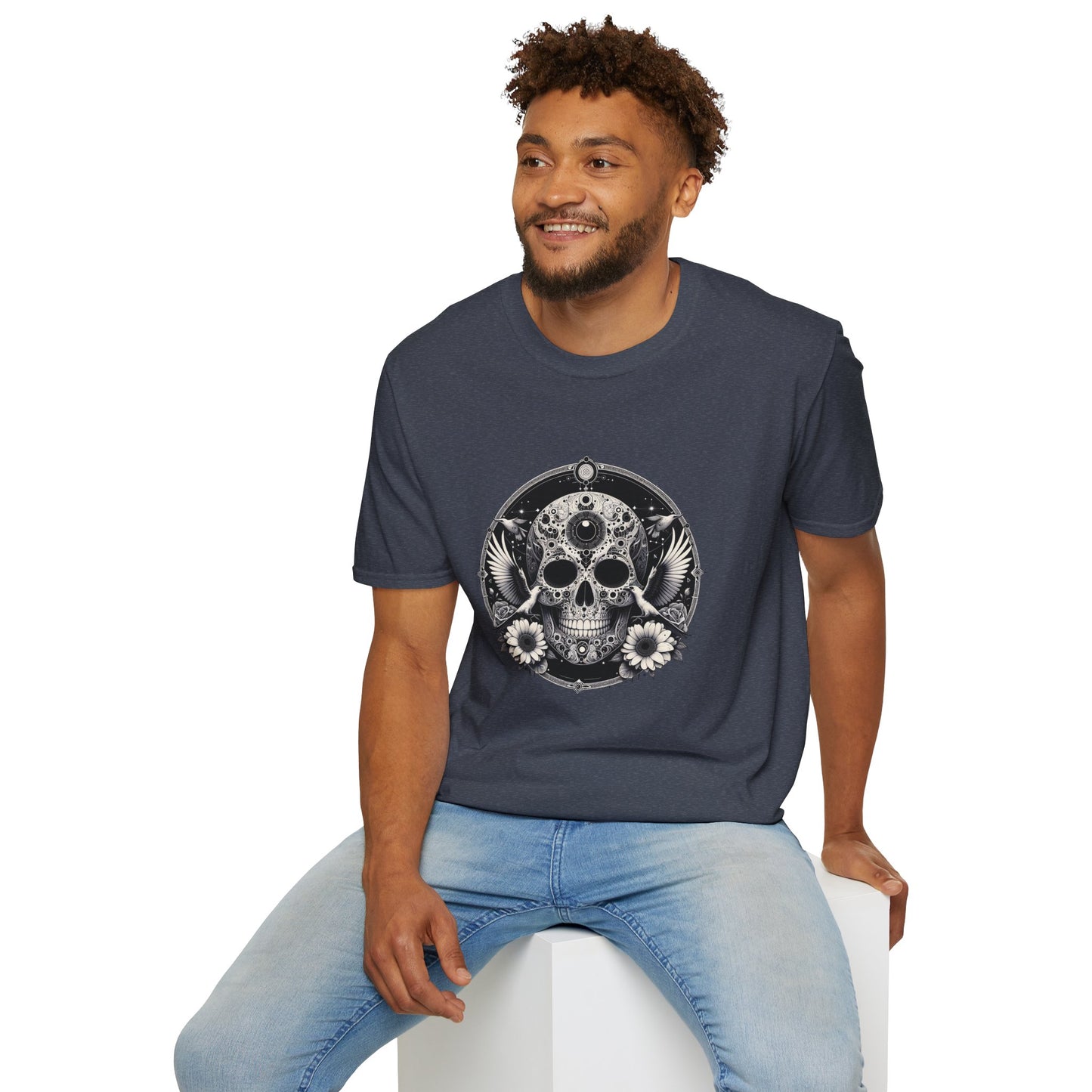 Day of the Dead Skull T-Shirt — Floral Calavera Graphic Tee