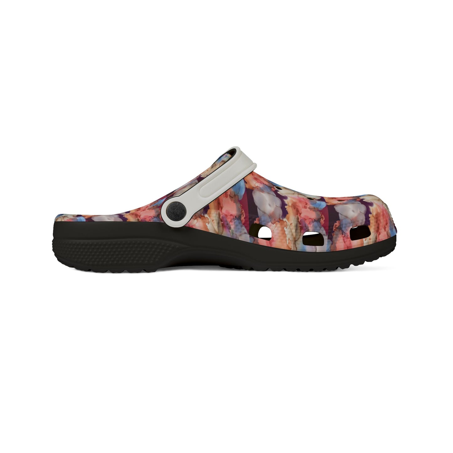 Floral Splash EVA Foam Clogs — Lightweight Garden & Beach Shoes