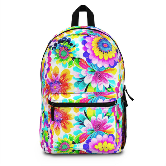 Colorful Floral Backpack for Students, Vibrant Book Bag, Casual Daypack, Bright Floral Print Rucksack, Perfect for Summer Adventures, [...]