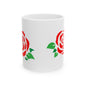 Romantic Rose Ceramic Mug | Perfect Gift for Coffee Lovers, Mother's Day, Valentine's, Floral Decor
