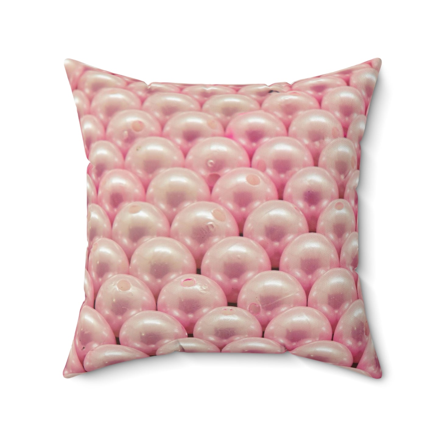 Pink Pearl Patterned Square Pillow, Decorative Cushion, Home Decor, Gift for Her, Soft Furniture Accent, Cozy Vibes