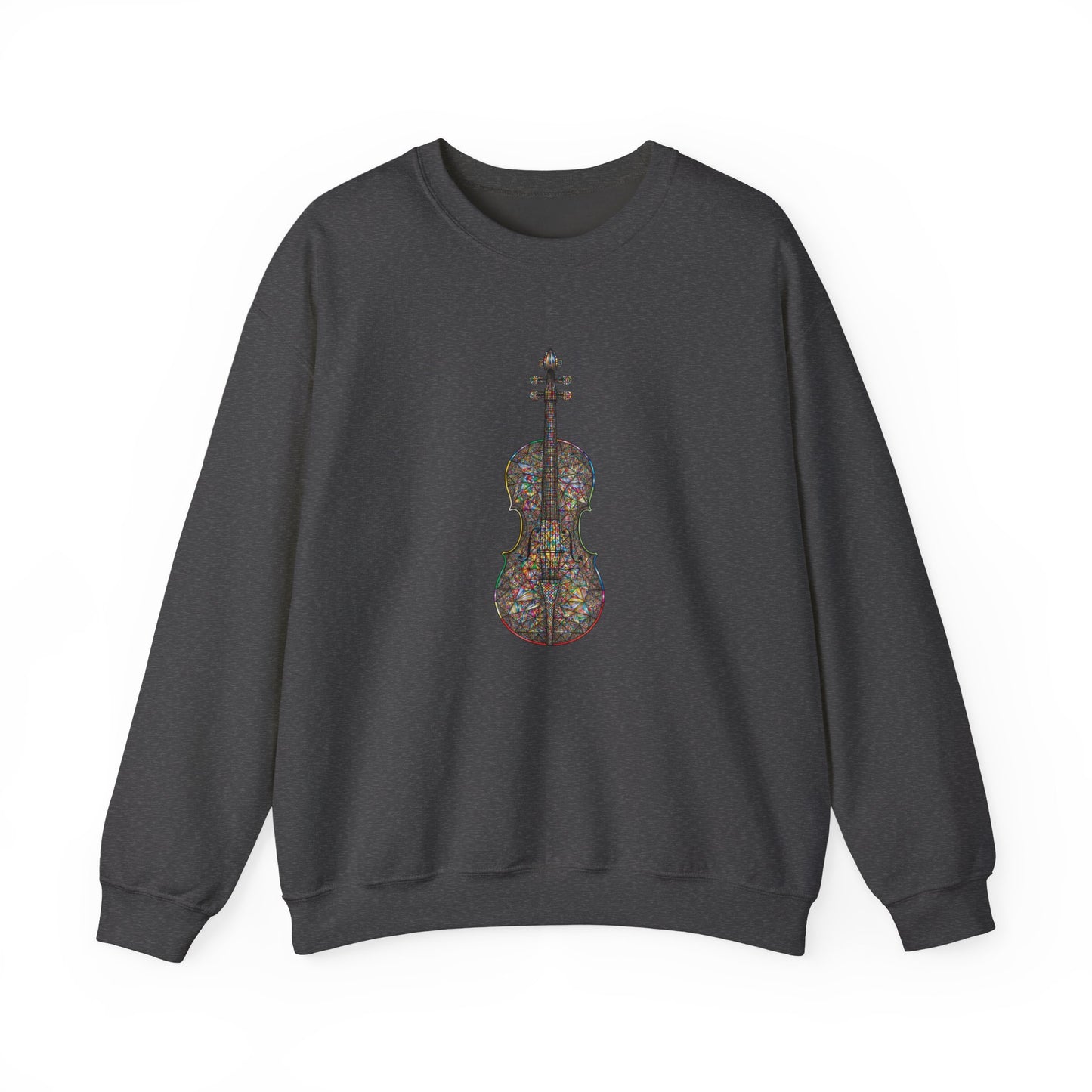 Stylish Violin Art Sweatshirt, Music Lover Gift, Cozy Crewneck, Perfect for Concerts, Music Festivals, Unisex Apparel, Gift for Musicians