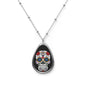 Colorful Skull Necklace for Dia de los Muertos, Gothic Jewelry, Gift for Her