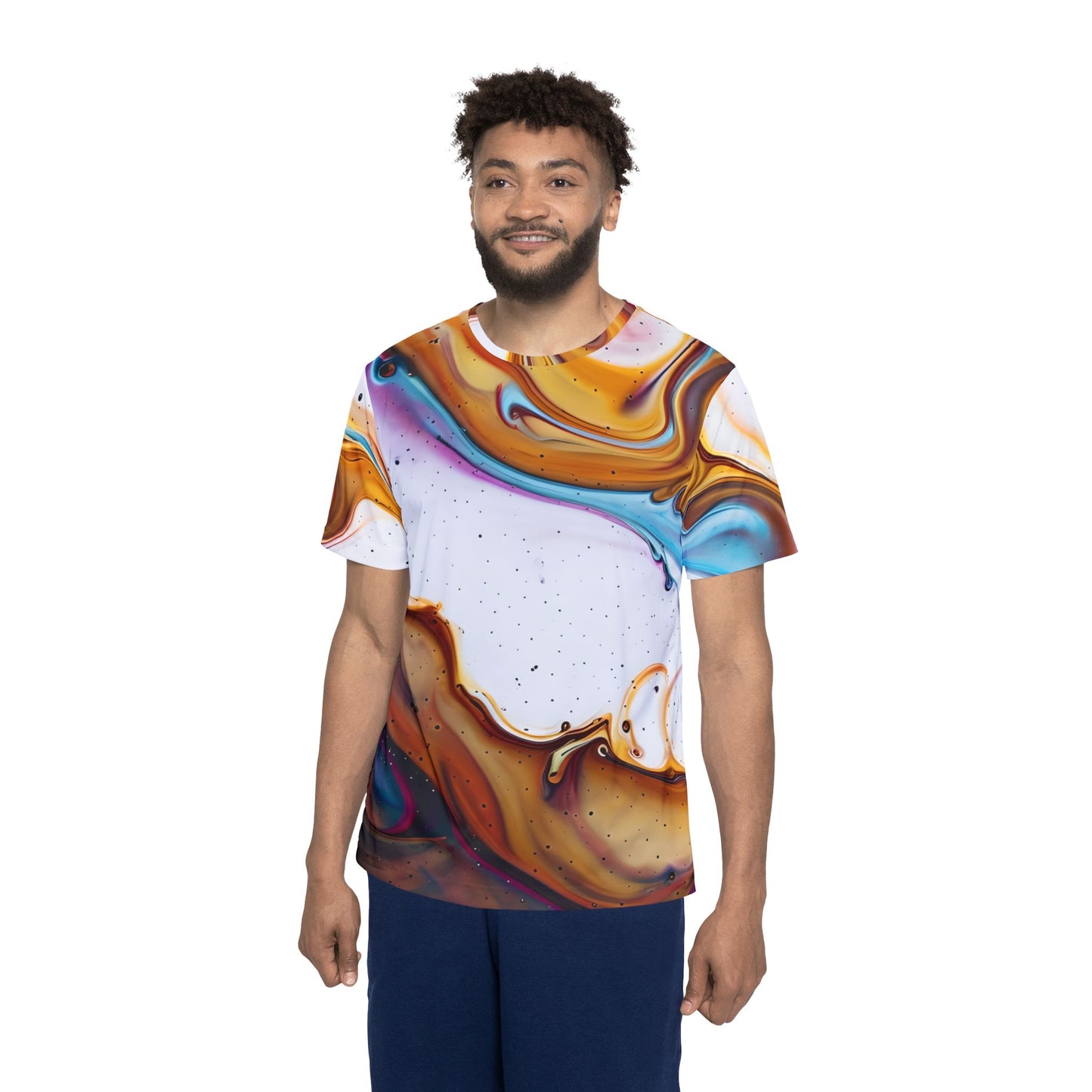 Artistic Men's Sports Jersey, Unique Sports Top, Trendy Casual Wear, Gift for Athletes