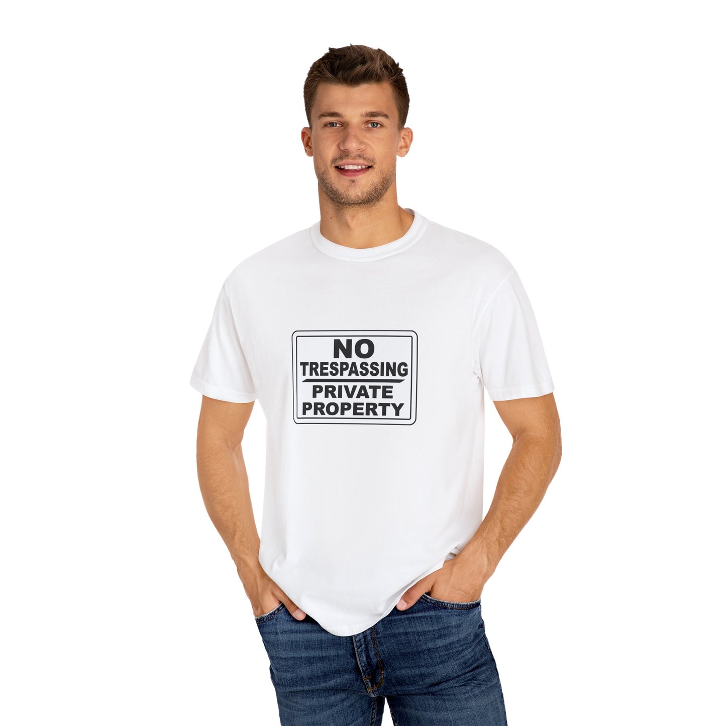 Unisex Garment-Dyed T-Shirt with Bold 'No Trespassing' Design | Casual Wear, Gift for Outdoors Lovers, Funny Shirt, Statement Tee, [...]