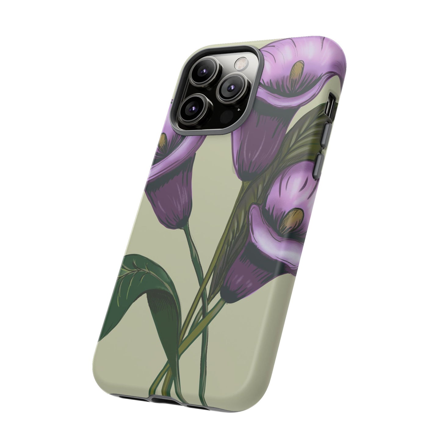 Floral Phone Case - Tough Cases, Purple Flower Design, Cell Phone Accessories, Gift for Her, Nature Lover Essentials