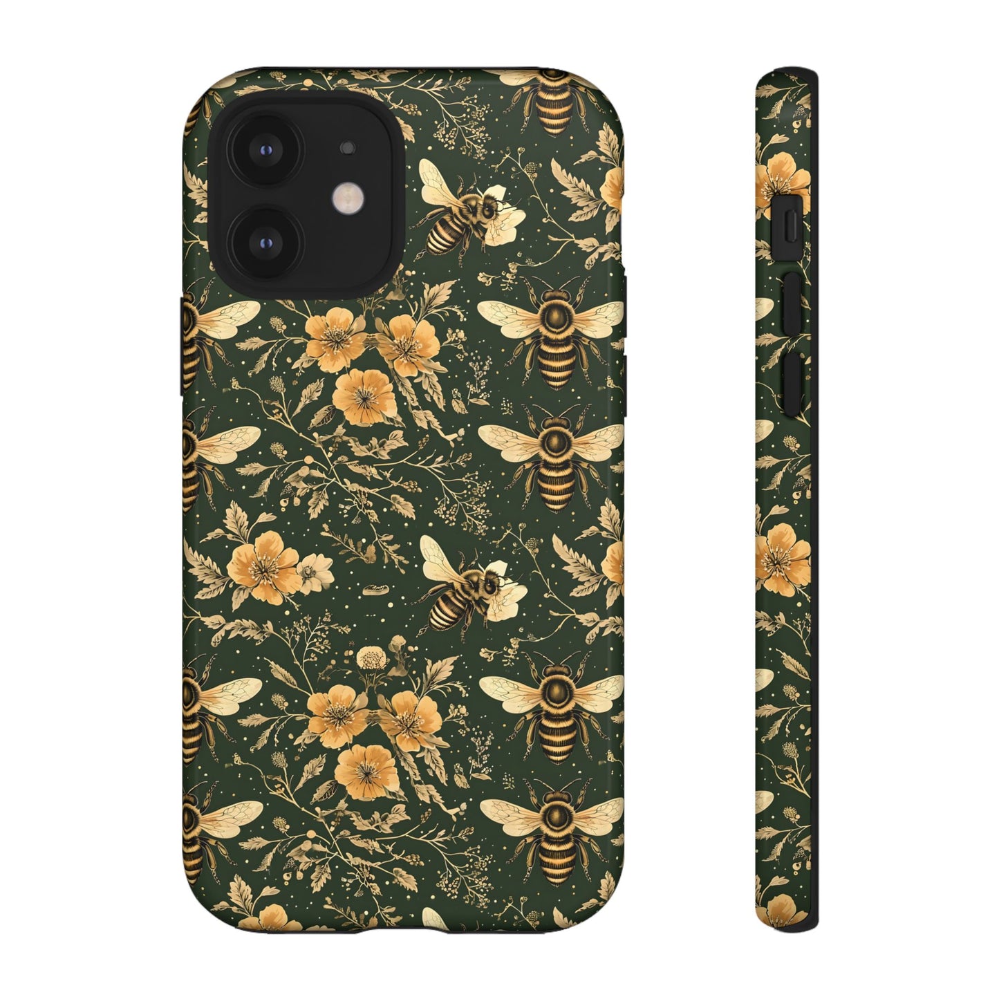 Nature-Inspired Phone Case, Tough Cases for Nature Lovers, Floral Bee Design, Eco-Friendly Gift, Summer Vibes, Trendy Phone Accessory,