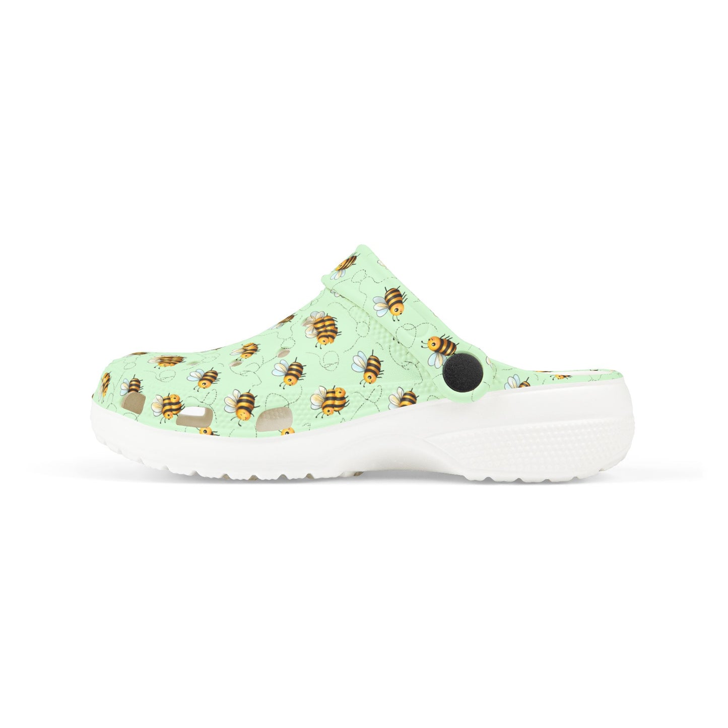 Bee-themed Kid's Clogs, Comfortable Summer Footwear, Playtime Shoes, Outdoor Accessories, Gift for Kids