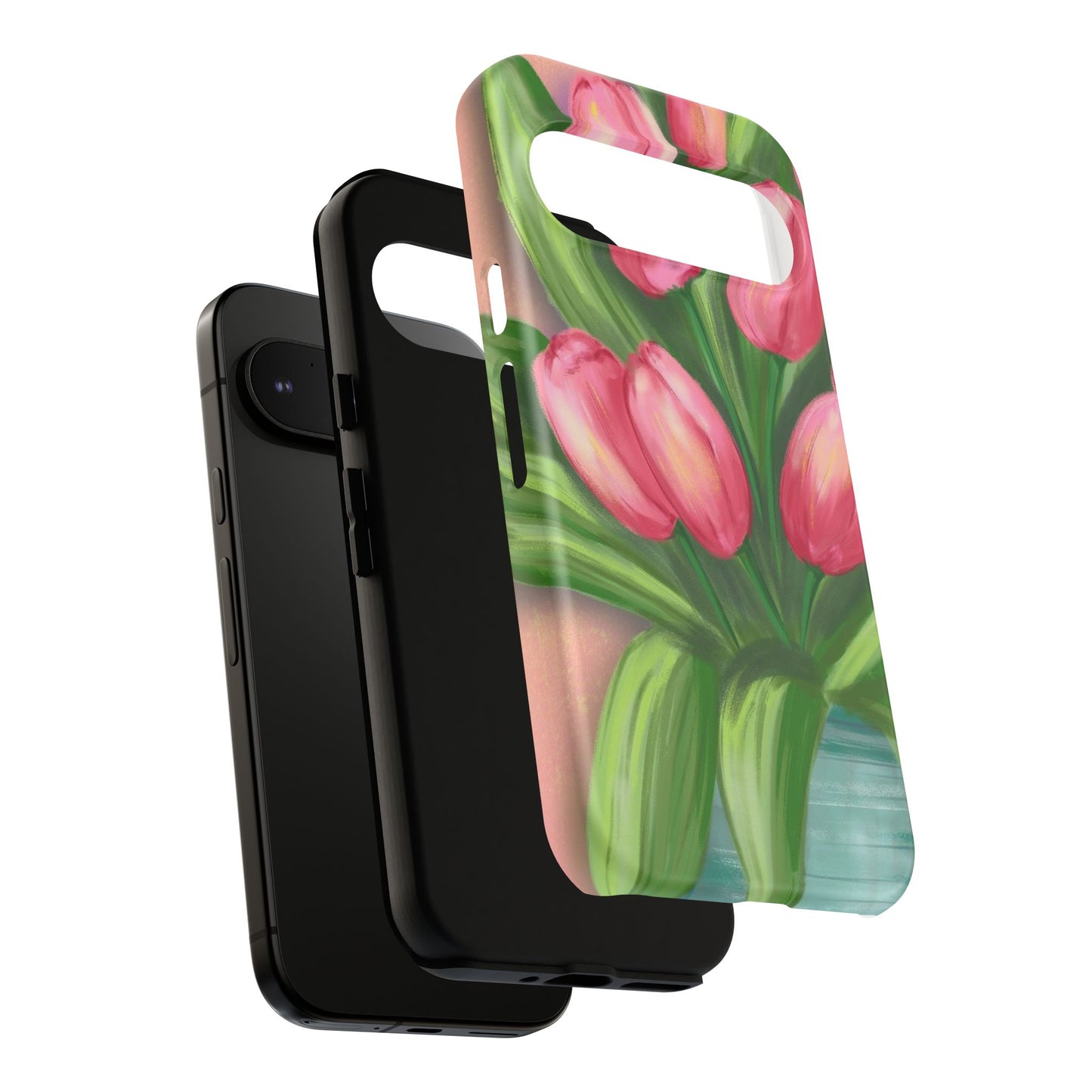 Floral Phone Case with Vibrant Tulips - Tough Cases for Garden Lovers, Spring Gifts, Nature Enthusiasts, Unique Gadget Accessories, [...]