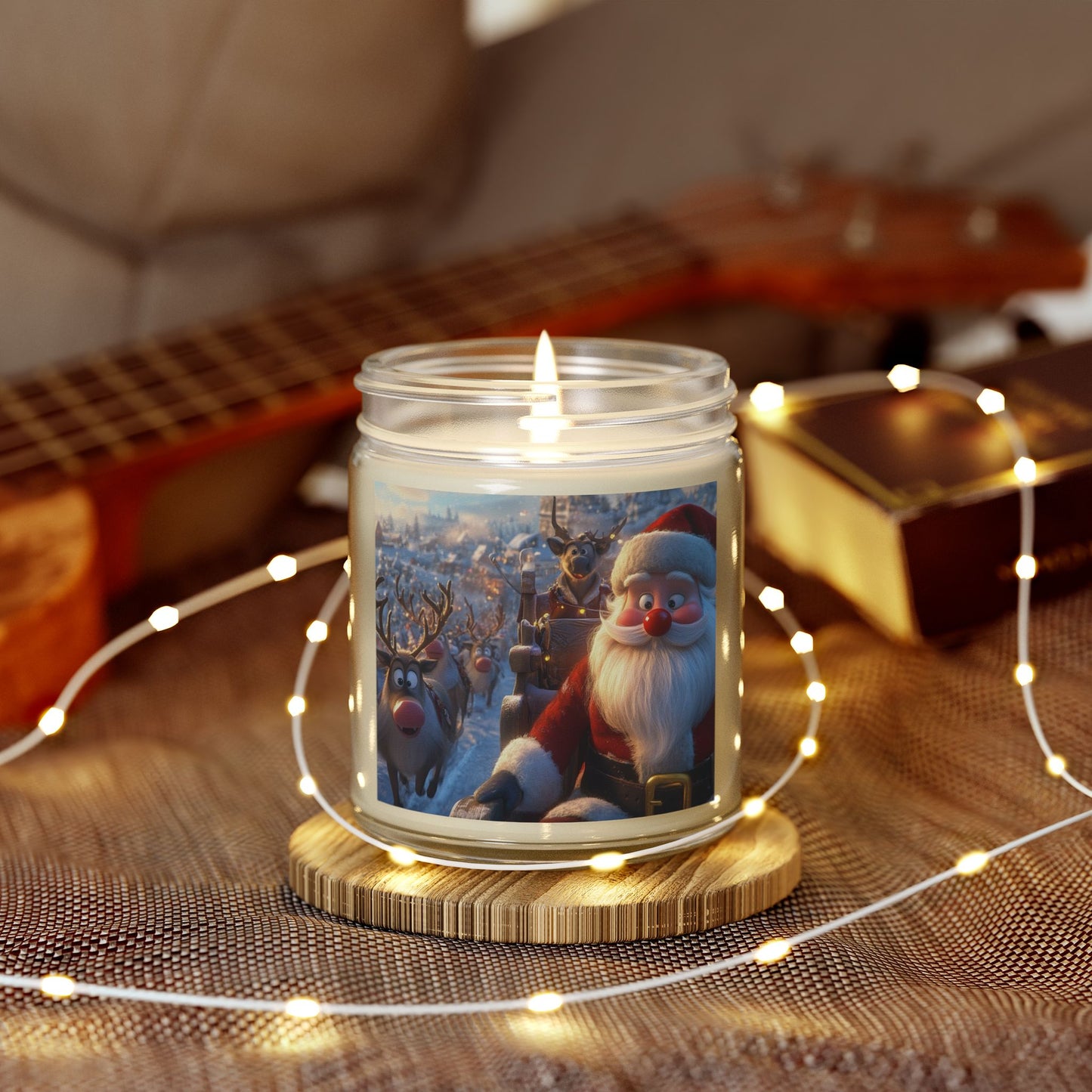 Festive Scented Candles, Christmas Decor, Holiday Gifts, Cozy Nights, Home Fragrance, Santa-themed