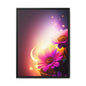 Framed Floral Canvas Art — Pink Daisies Sunset Wall Print