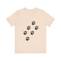 Paw Print Short Sleeve Tee | Unisex Animal Lover Shirt, Pet Owner Gift, Casual Wear, Gifts for Dog Lovers, Comfortable T-Shirt