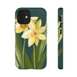 Floral Phone Case - Yellow Daffodil Design, Tough Phone Cover, Spring Decor, Floral Gift, Nature-Inspired Accessories