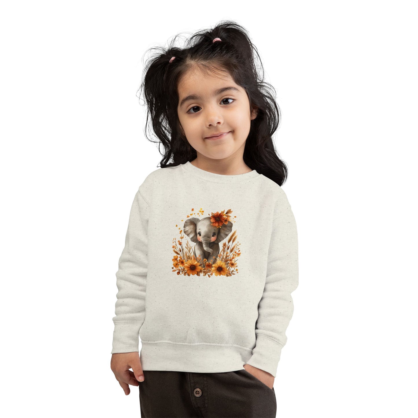 Adorable Elephant Toddler Sweatshirt - Cute Kids Apparel, Gift for Birthday, Baby Shower, Fall Fashion, Cozy Everyday Wear