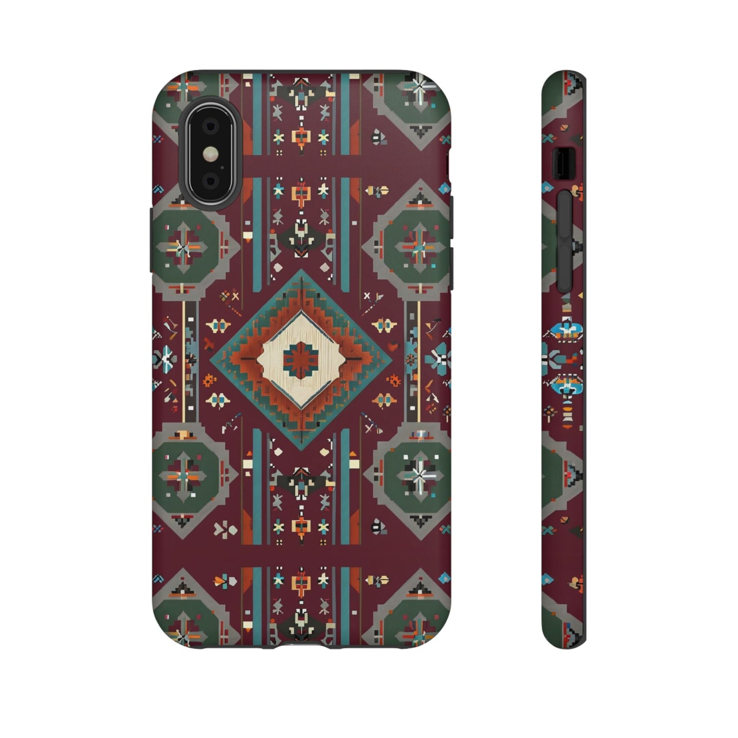 Tribal Pattern Phone Case - Boho Chic, Tough Durable Cover, Stylish Tech Accessory, Gift for Him/Her, Festival Essentials