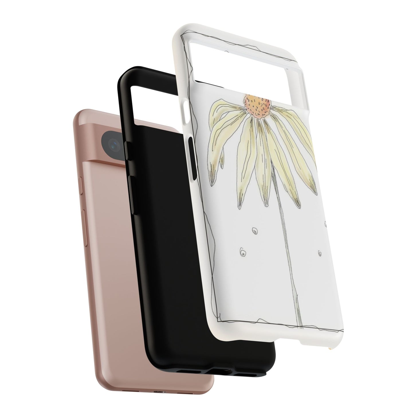 Flower Phone Case with Delicate Design, Tough Phone Cover, Nature Lover Gift, Floral Tech Accessory, Stylish Phone Protection
