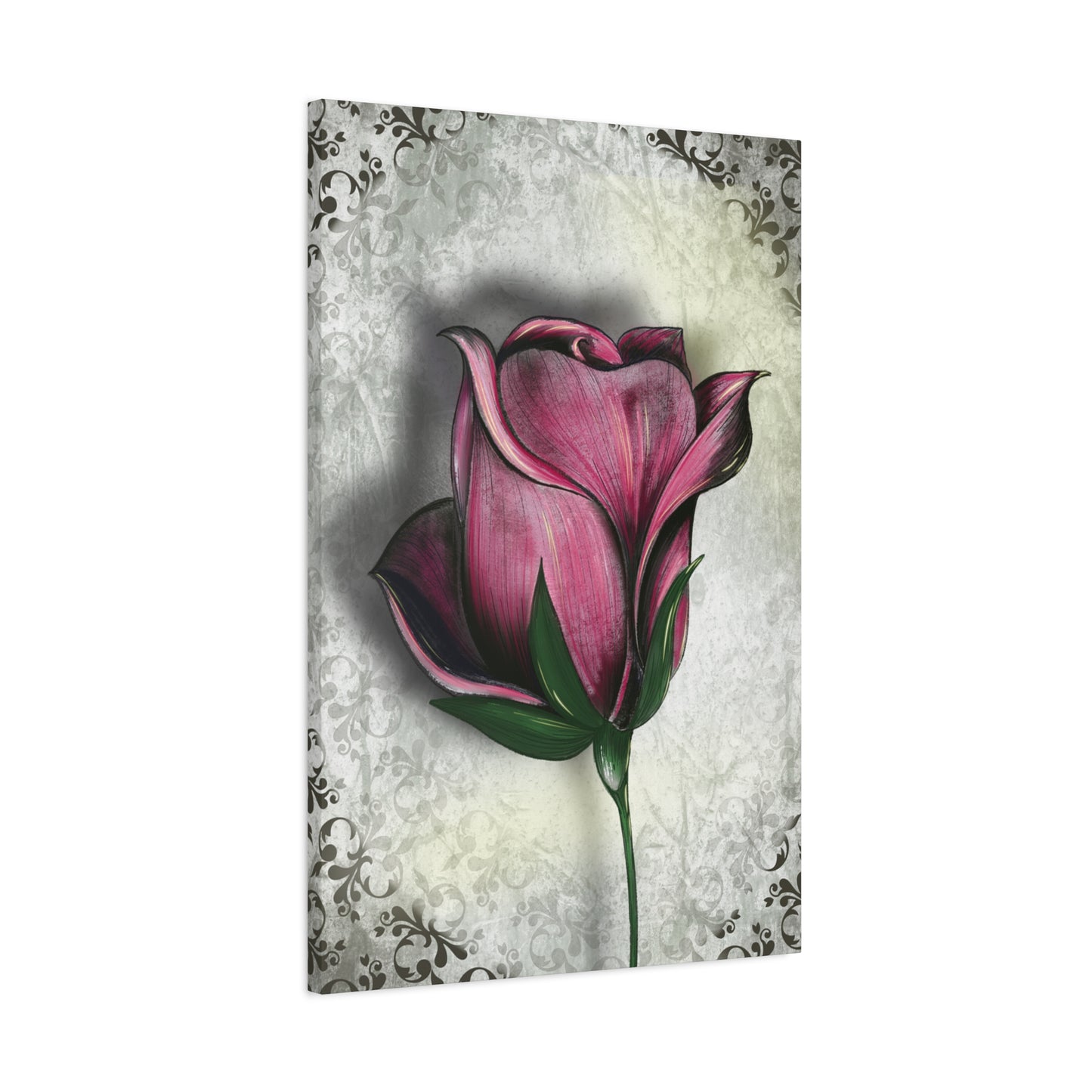 Matte Canvas, Stretched, 1.25" Purple Flowers