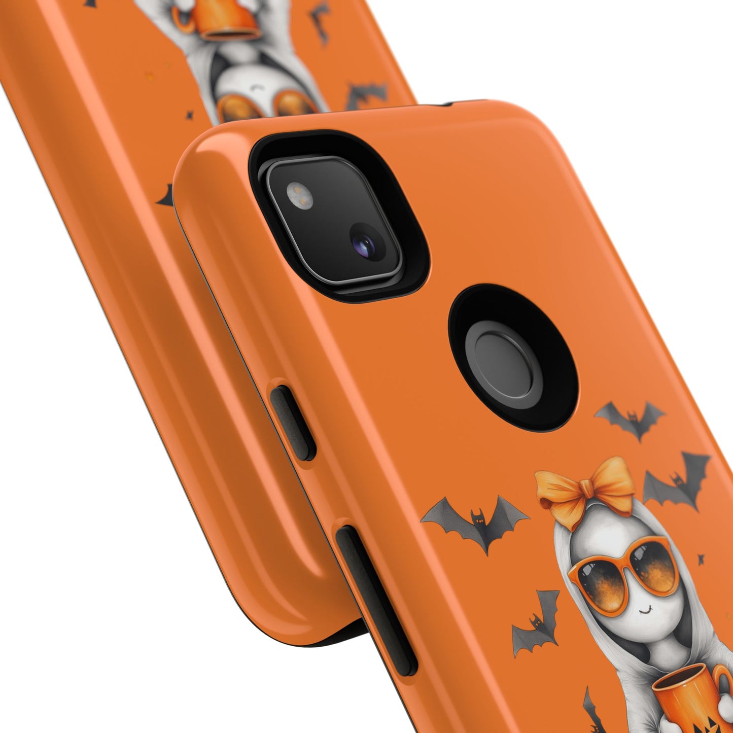 Halloween Ghost Phone Case, Cute Cat Ghost Case, Autumn Phone Cover, Spooky Season Gift, Trick or Treat Case