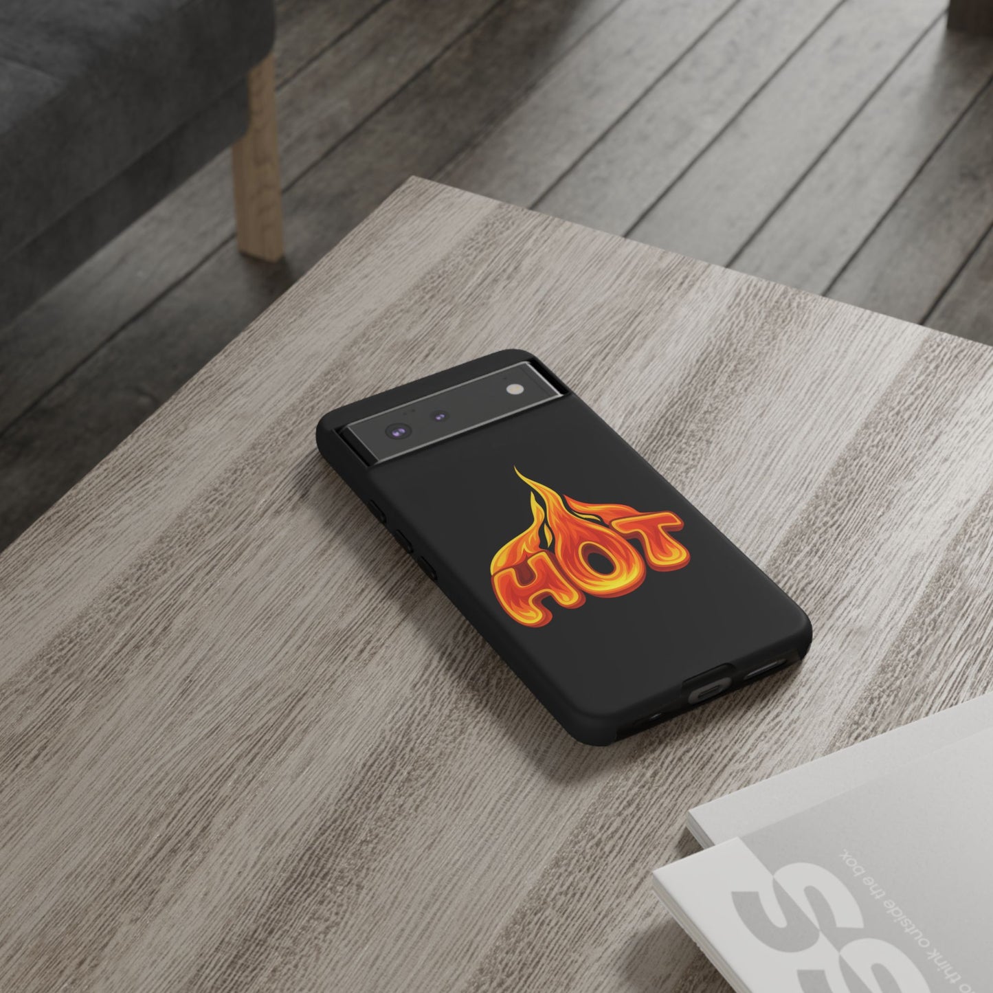 Stylish Phone Case, Hot Flames Design, Gift for Teens, Trendy Accessory, Protective Cover, Unique Phone Case