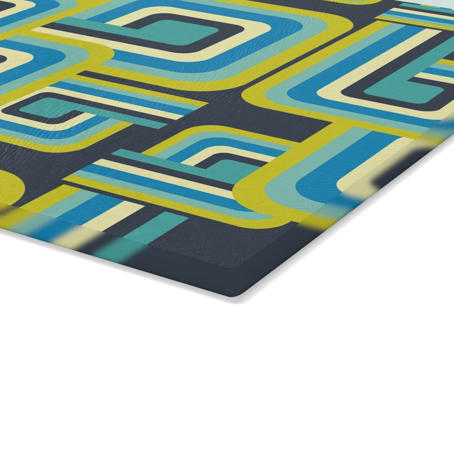 Retro-Inspired Glass Cutting Board, Stylish Kitchen Decor, Gift for Newlyweds, Housewarming, Modern Cooking, Unique Homeware