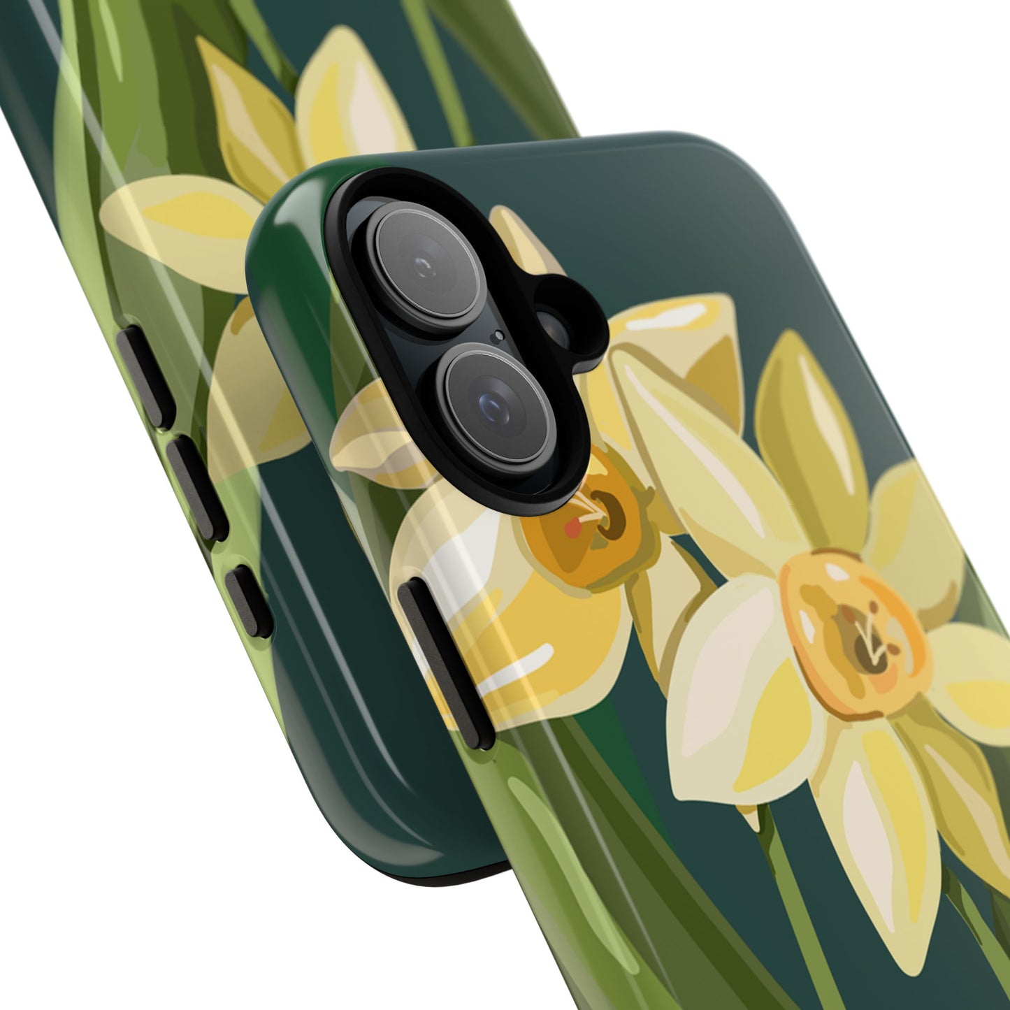 Floral Phone Case - Yellow Daffodil Design, Tough Phone Cover, Spring Decor, Floral Gift, Nature-Inspired Accessories