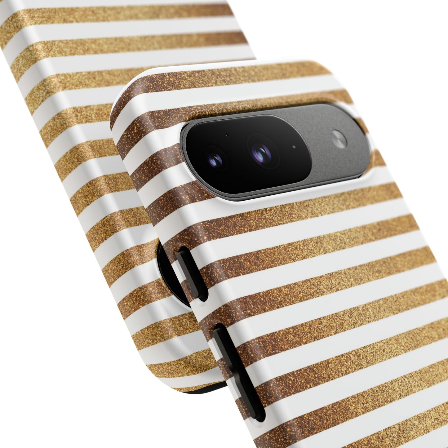 Glamorous Gold Striped Phone Case | Tough Cases, Stylish Phone Cover, Chic Accessories, Gift for Her, Fashionable Tech