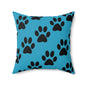 Pet Lover's Decorative Pillow, Dog Paw Print Accent Cushion, Cozy Pet Themed Home Decor, Gift for Dog Owners, Animal Lover's Pillow