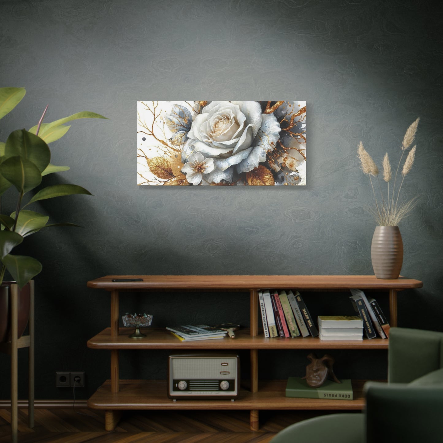 Matte Canvas, Stretched, 1.25" - Gold and Black